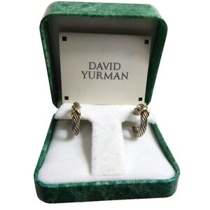 David Yurman Cable Station X Hoop Earrings